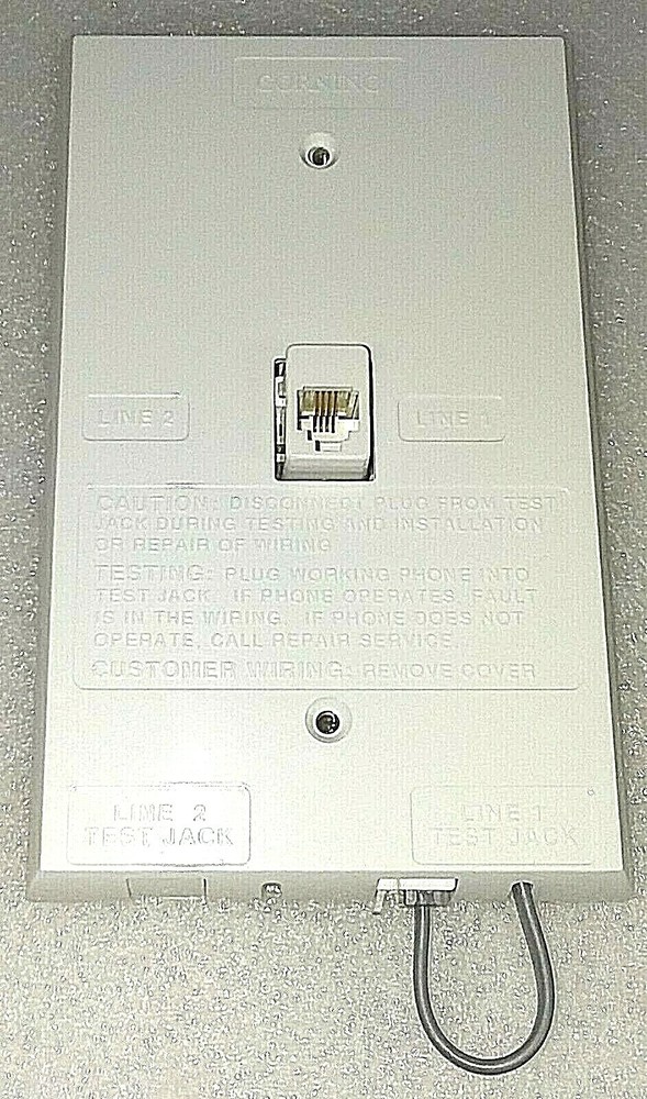 Corning INI200 Network Interface Unit, Wall Jack; Ivory; Part #INI-201-1A1