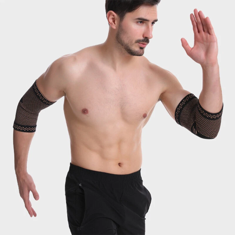 US Copper Elbow Brace Compression Support Sleeve Arthritis Tendonitis Joint Pain