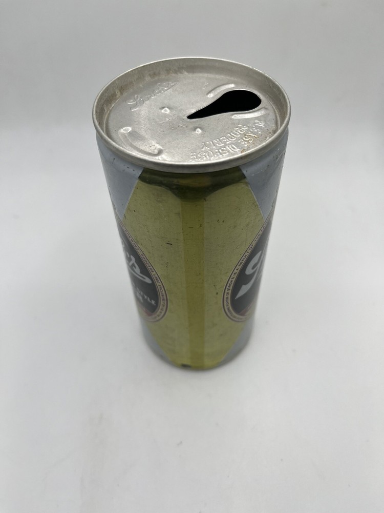 Vintage Stroh’s Beer Can Empty Pull Tab Top Opened Brewery Stroh