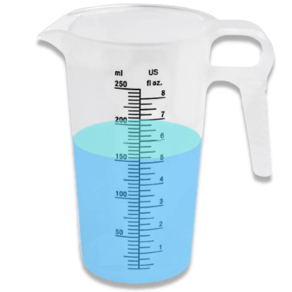 8oz (250 mL) Measuring Pitcher, Plastic, Multipurpose - Great for Chemicals, ...