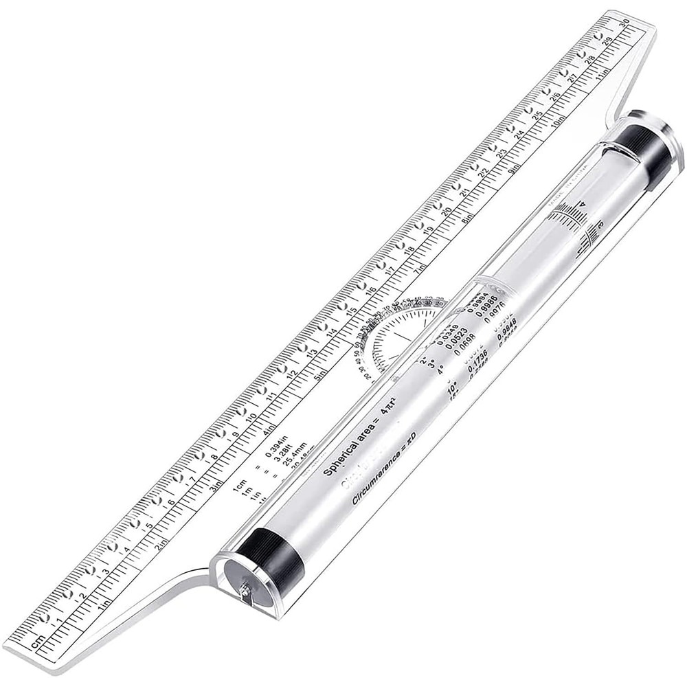 Multi-Purpose Drawing Parallel Rolling Ruler, 12 Inch Drawing Design Ruler for M