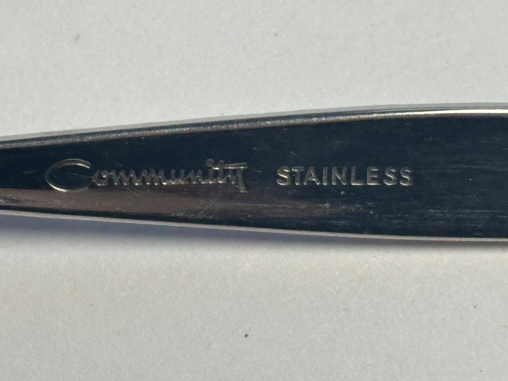 3-Piece Oneida Community Stainless VENETIA Burnished Flatware Teaspoons