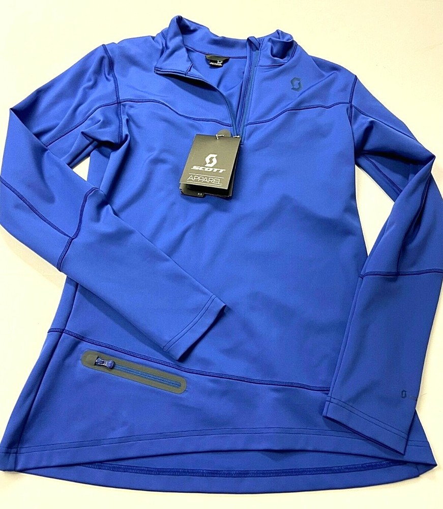 $90 Scott Defined Midweight Pullover Tech Top Sz L Women BlueBaselayer NWT Ski