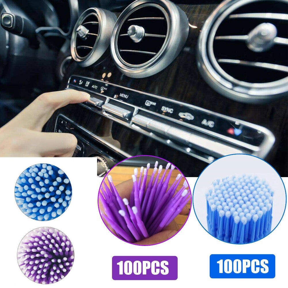 100x Car Touch Up Paint Micro Brush Brushes Small Tips Applicator Tool Universal