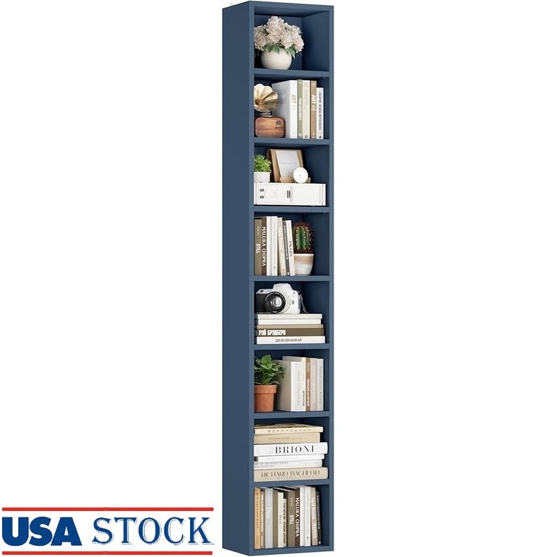 Media Storage Tower Adjustable DVD CD Bookshelf Compact Display Rack Home Office