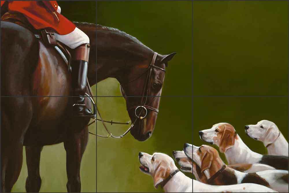 Hunter Tile Backsplash Janet Crawford Art Mural JCA025