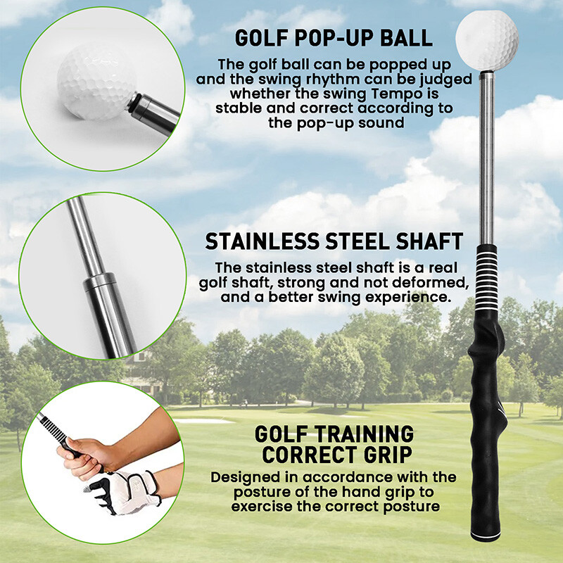 Golf Swing Trainer Aid Lightweight Stretchable Practice Rod Speed Training Aids