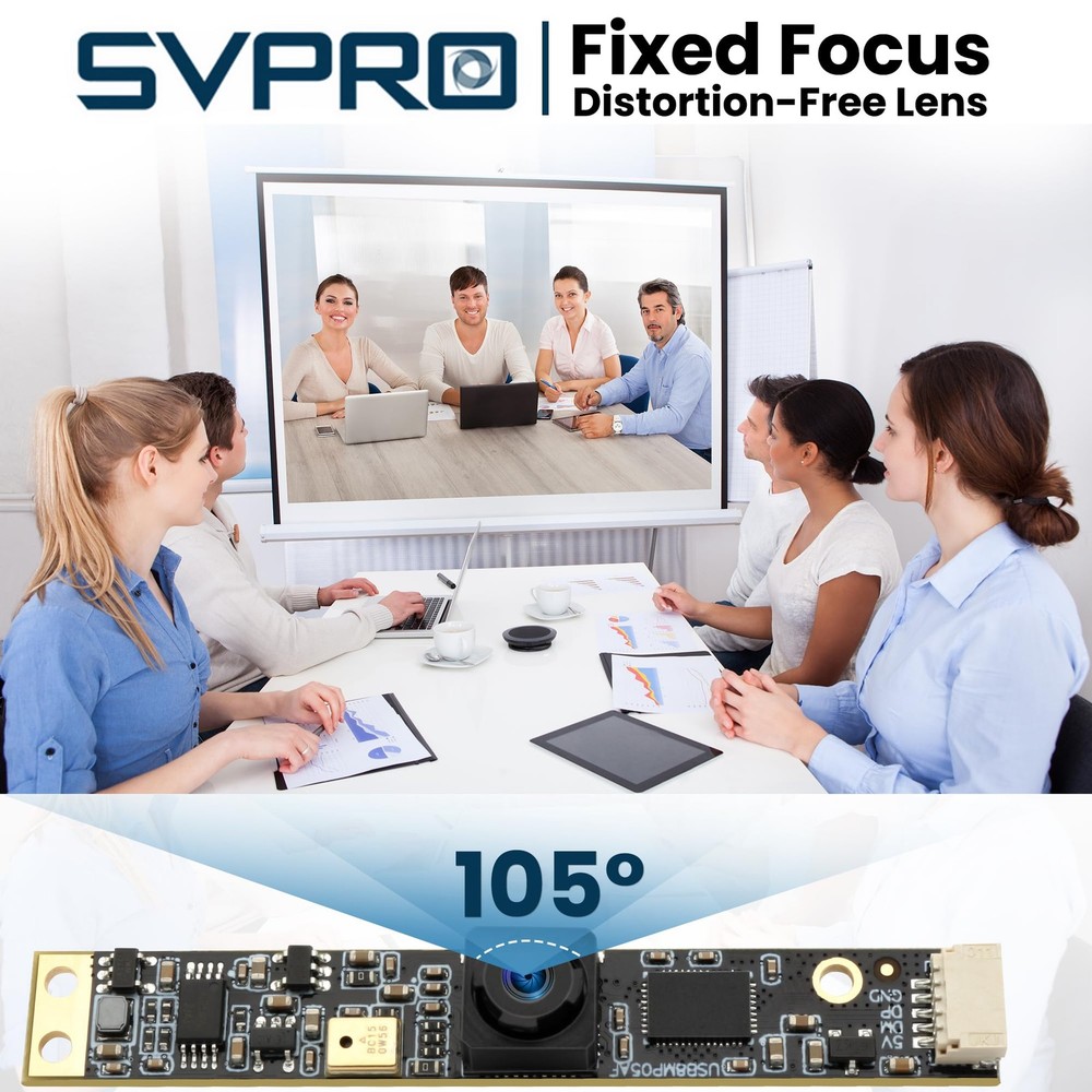 8MP USB Camera Module with Microphone Wide Angle Computer Camera Fixed Focus ...