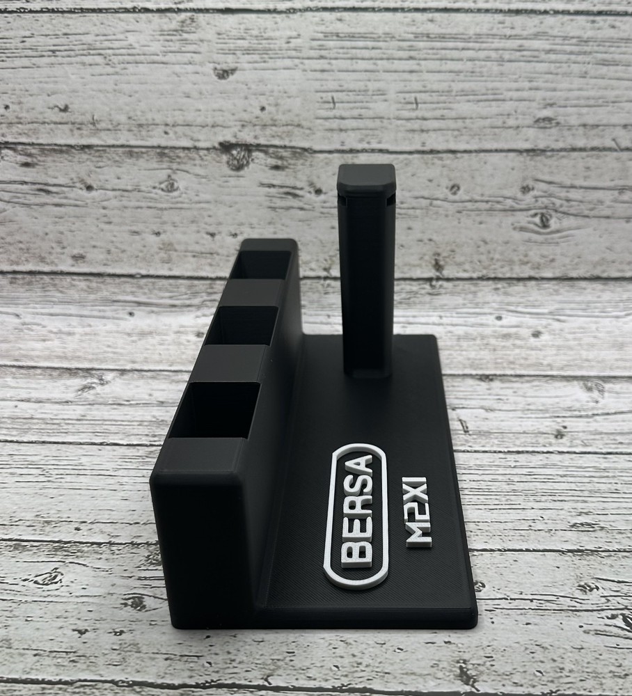 Custom Polymer Display Stand for Bersa M2XI – 3‑Mag Holders