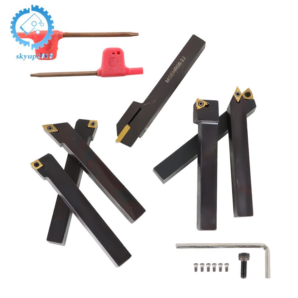 1/2" Lathe Turning Tools+Indexable Carbide Inserts 7Pcs With Storage Box New