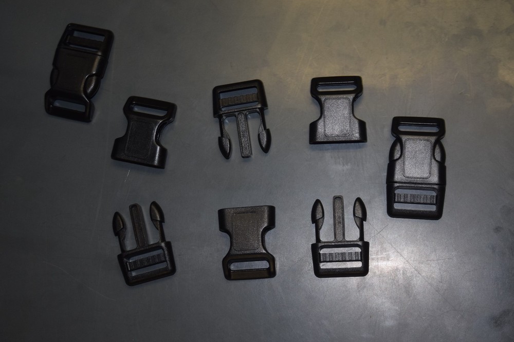 *10 black buckles clip snaps 1''quick release