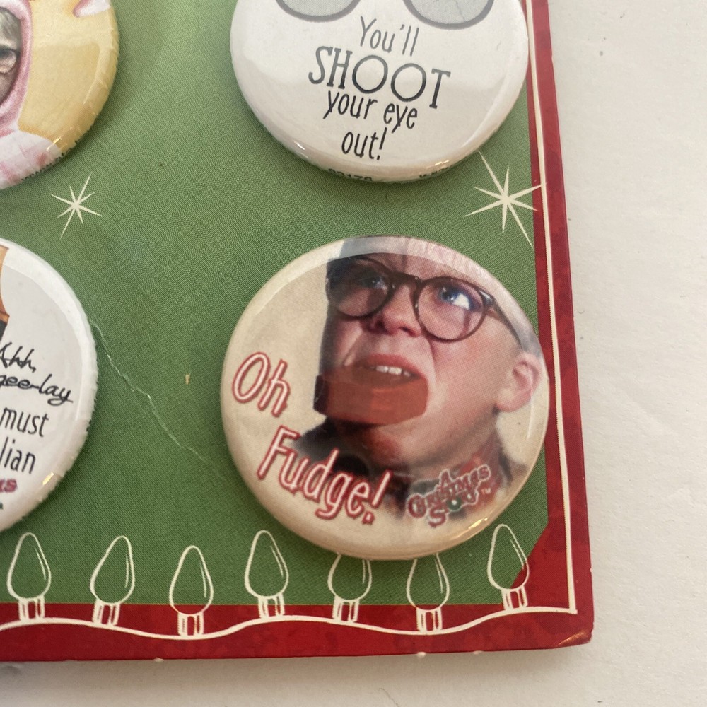 A Christmas Story Buttons Pack 4 Different Buttons