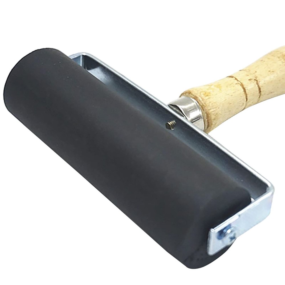3 Pack Rubber Brayer Roller,1.4 / 2.4 / 4 Inch Hard Rubber Brayer Rollers