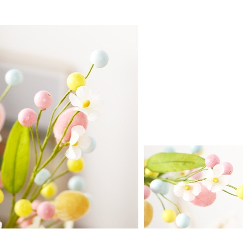 Easter Spray with Easters Eggs Artificial Easters Eggs Flower Spring Floral Stem