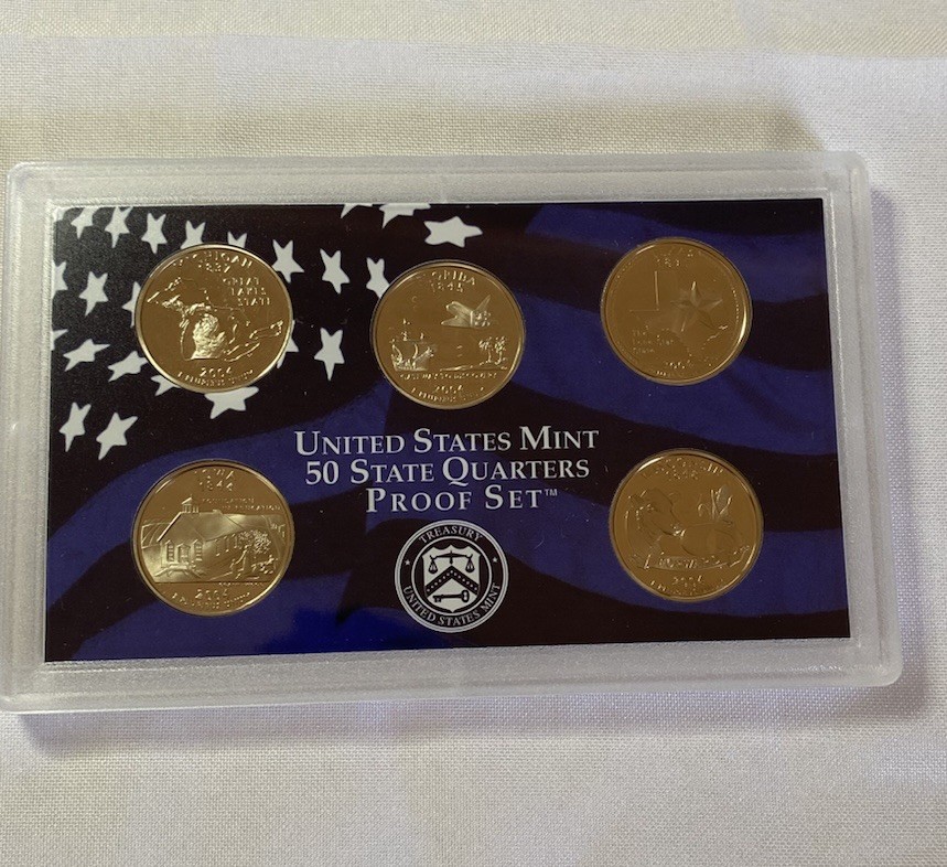 2004 State Quarter Clad Proof Set U.S. Mint Packaging OGP COA