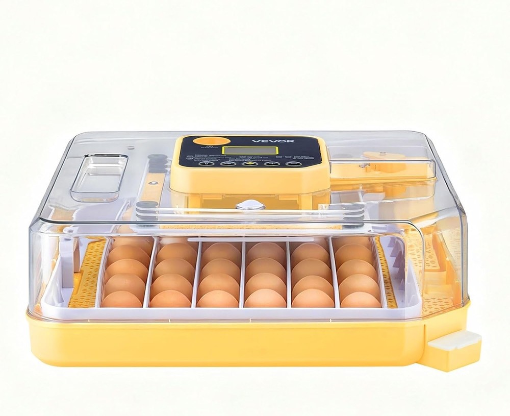 Efficient 48 Egg Poultry Incubator with 360° Clear Window & Stable Design