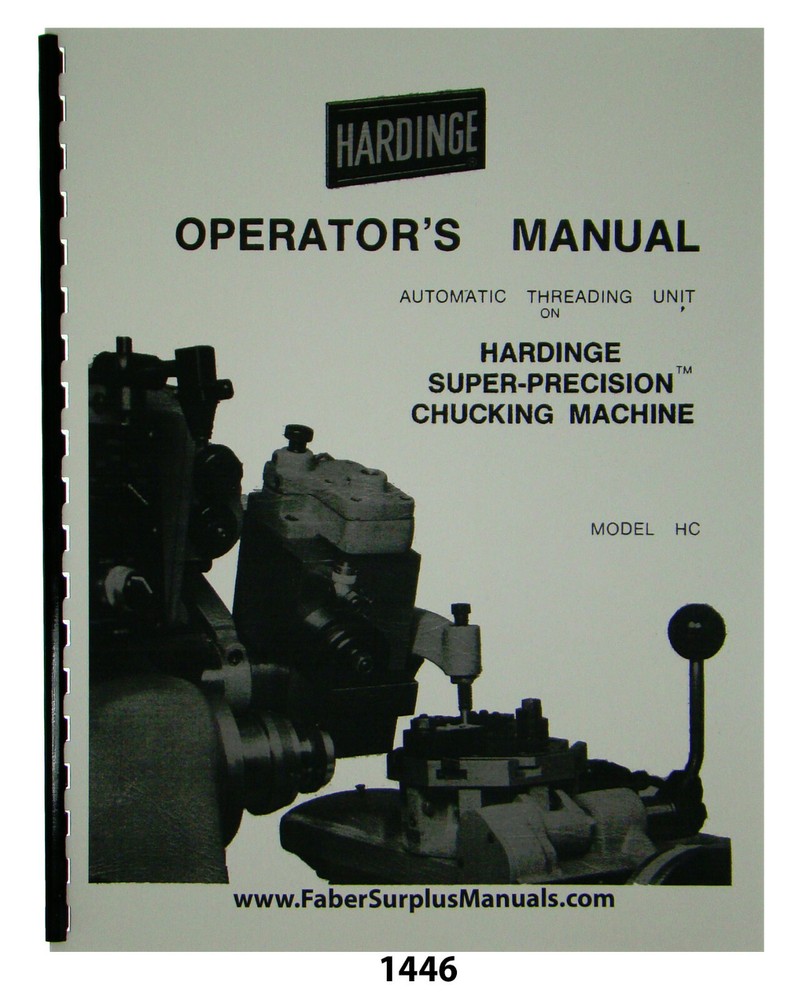 Hardinge Auto Thread Unit on HC Super Precision Chucker Operator Manual #1446