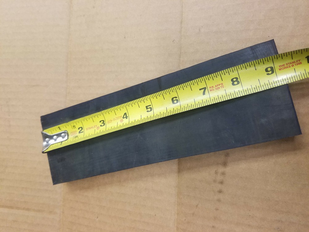Solid Rubber Sheet Cut 9" x 3" x .75"