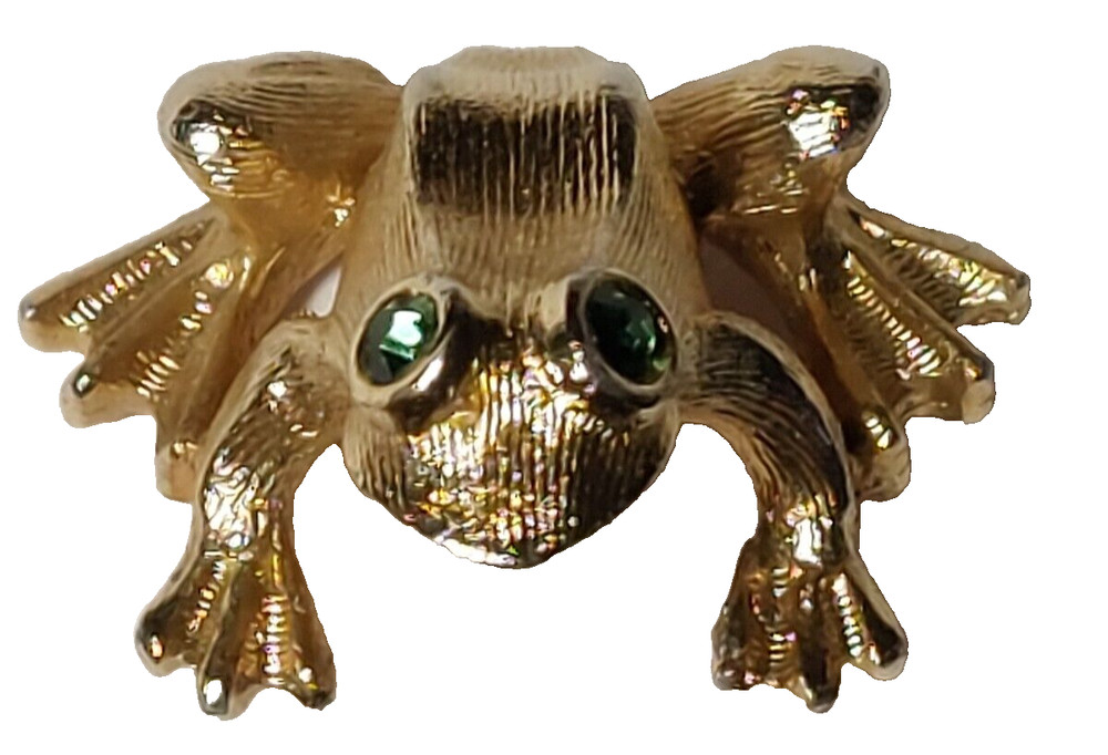 AVON Frog Gold Toned Lapel Pin