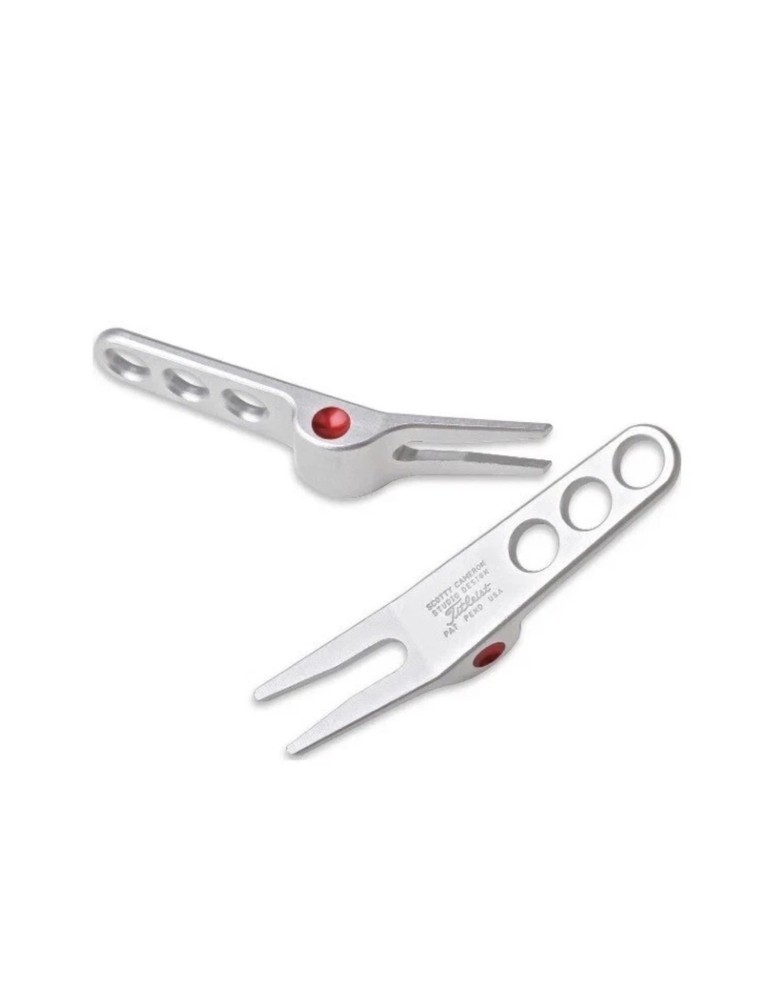 Scotty Cameron Pivot Divot Tool - Red Dot - Silver
