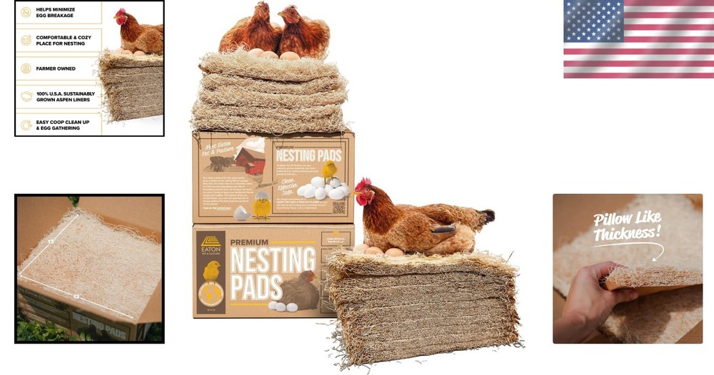 Sustainable Hen Nesting Pads, 13x13