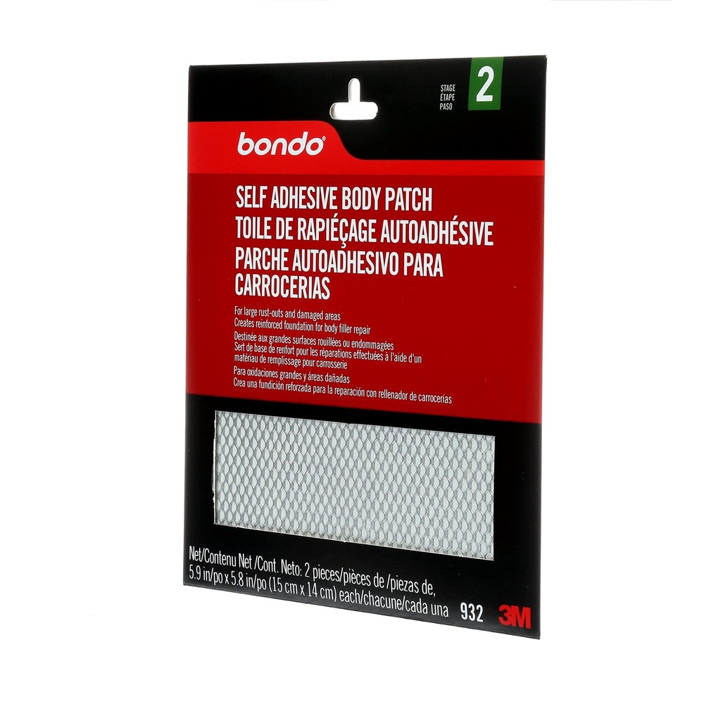 Bondo Self-Adhesive Body Patch, For Large Rust-Outs and Pack, Metallic