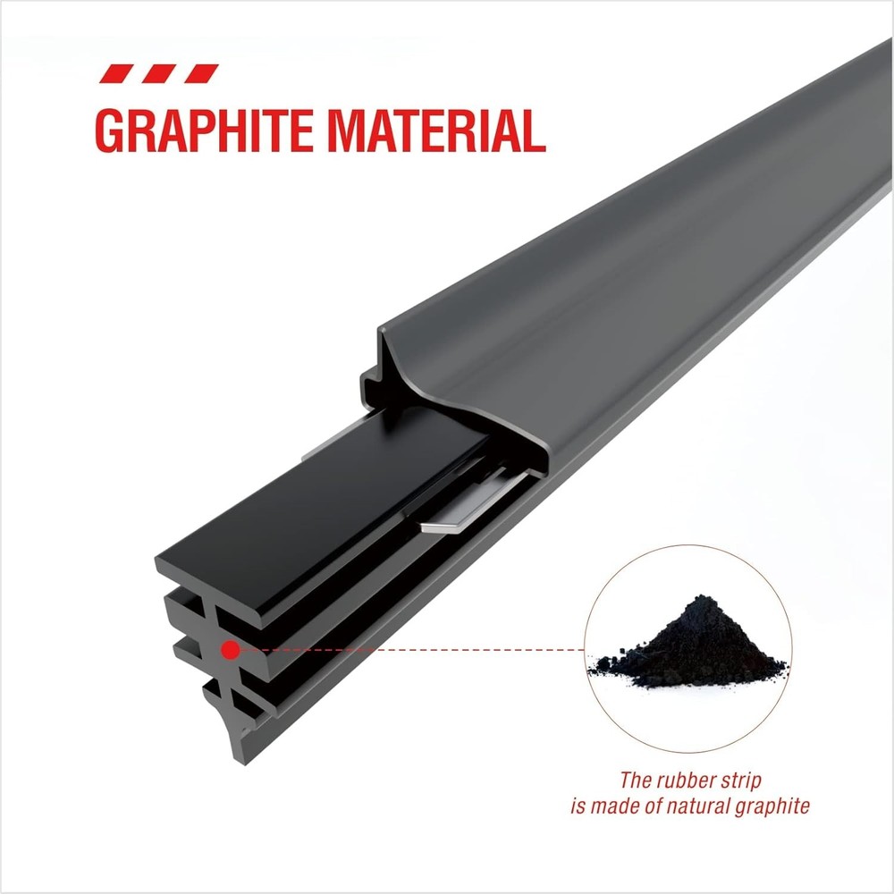 18-Inch Universal Windshield Wiper Refills - 4-Piece Rubber Replacement Set