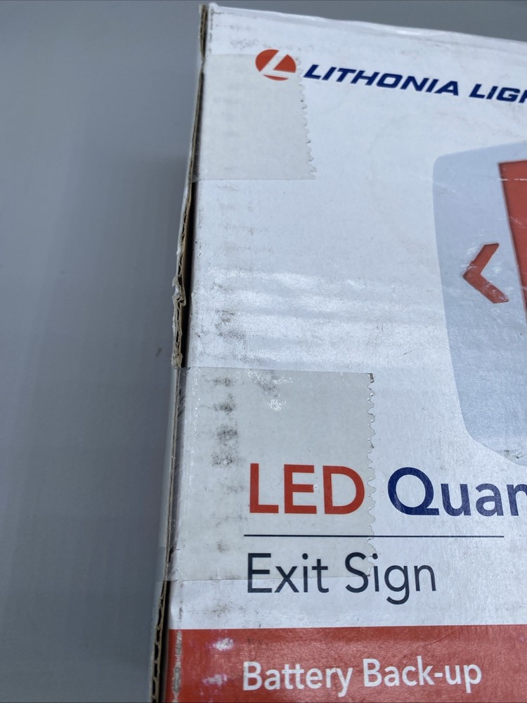Lithonia Lighting LED Exit Sign Stencil-Faced White Housing Red Letters Sealed
