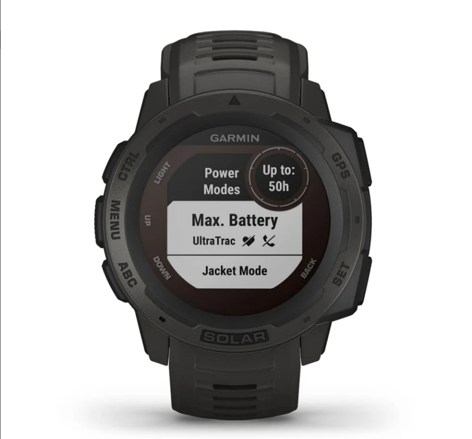 Garmin Solar Standard Edition | Rugged Smartwatch with Solar Charging | Graphite