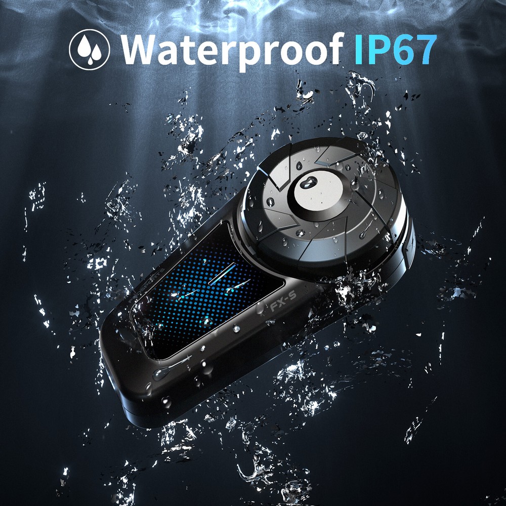 FX-S Motorcycle Intercom Helmet Bluetooth Headset 2-way 1000m Communication