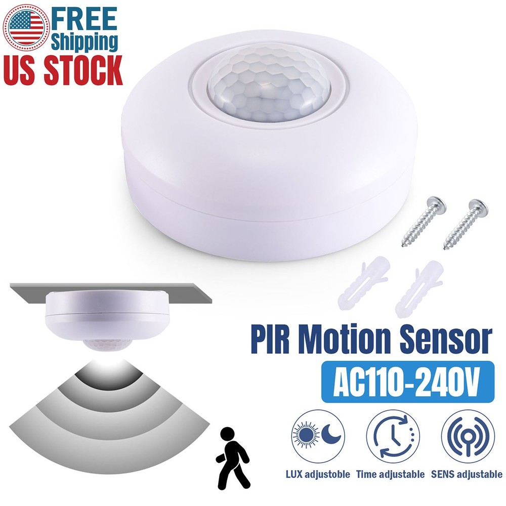 New Motion Sensor Infrared PIR Movement Detector Outdoor Sensor Light Switch