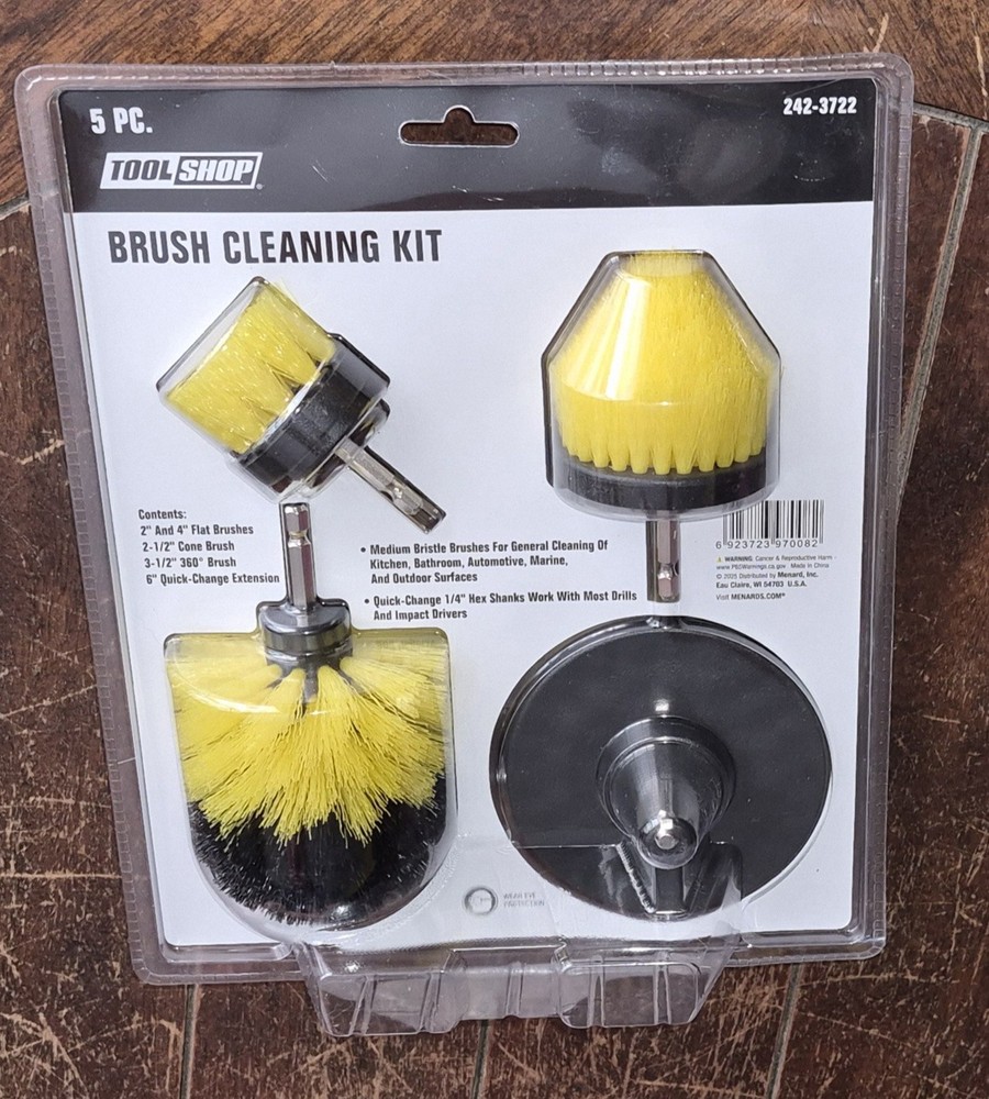 5pc Medium Bristle Brush Cleaning Kit -For General Purpose- #242-3722