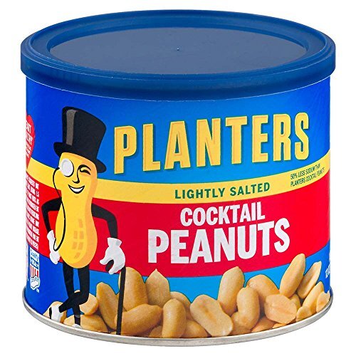 Planters Lightly Salted Cocktail Peanuts 12 oz Canister