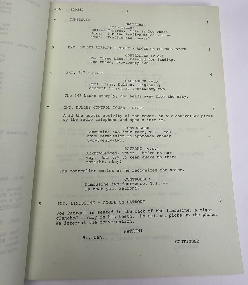 AIRPORT '77 / Michael Scheff 1976 Screenplay, Bermuda Triangle film sequel