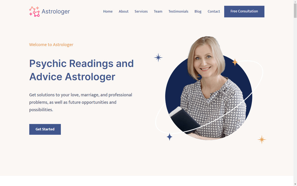 DFY  Astrologer  WordPress Theme
