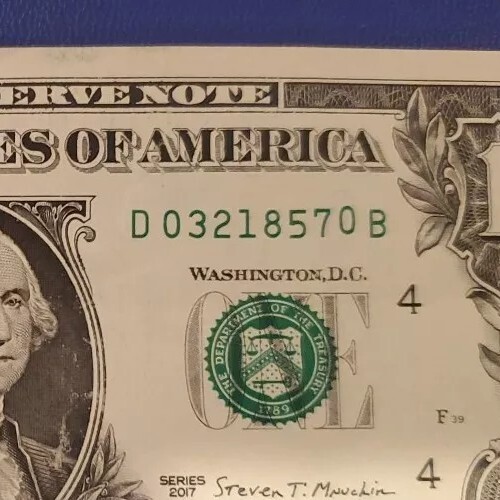 🚫 $1 Dollar Serial Number Misalignment Error Note The 0 On The Right  Ser. #‼️