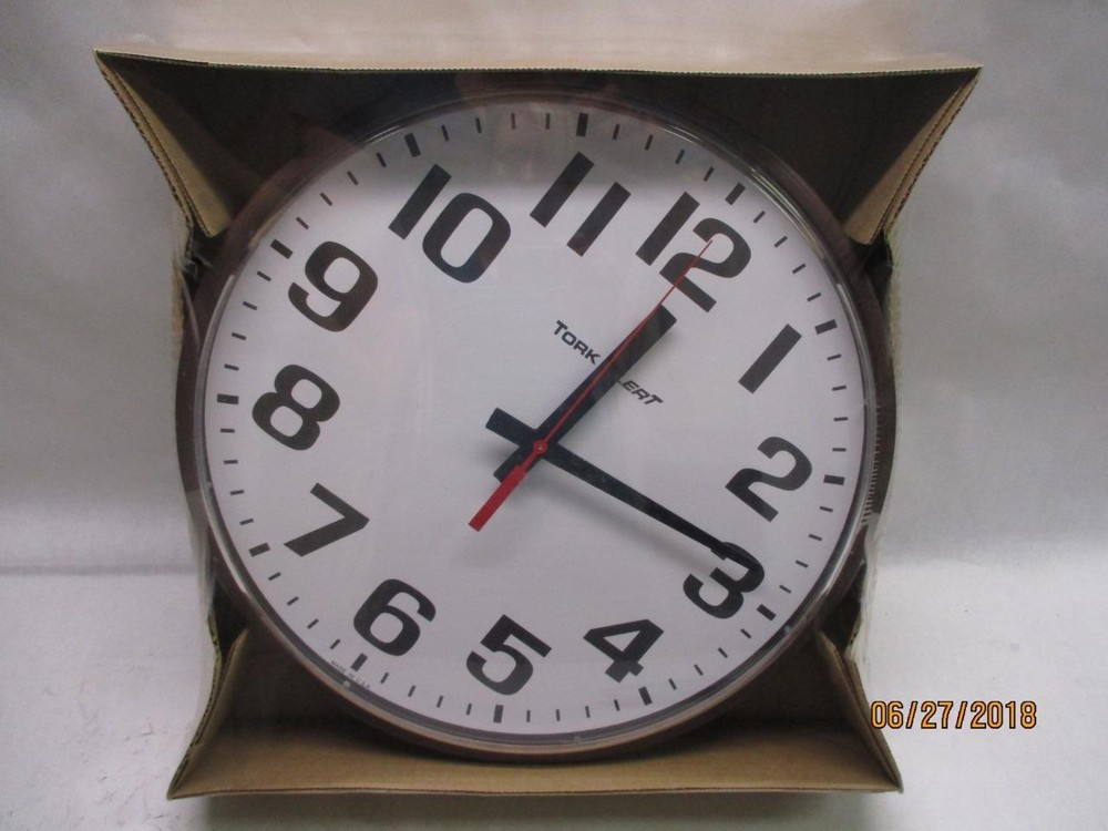 Tork TA1887B Quartz 12" Brown Wall Clock