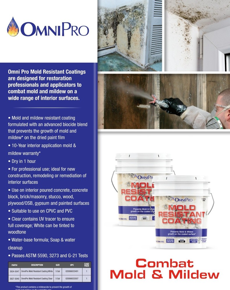 OmniPro White Mold Resistant Coating 5 Gal Pail