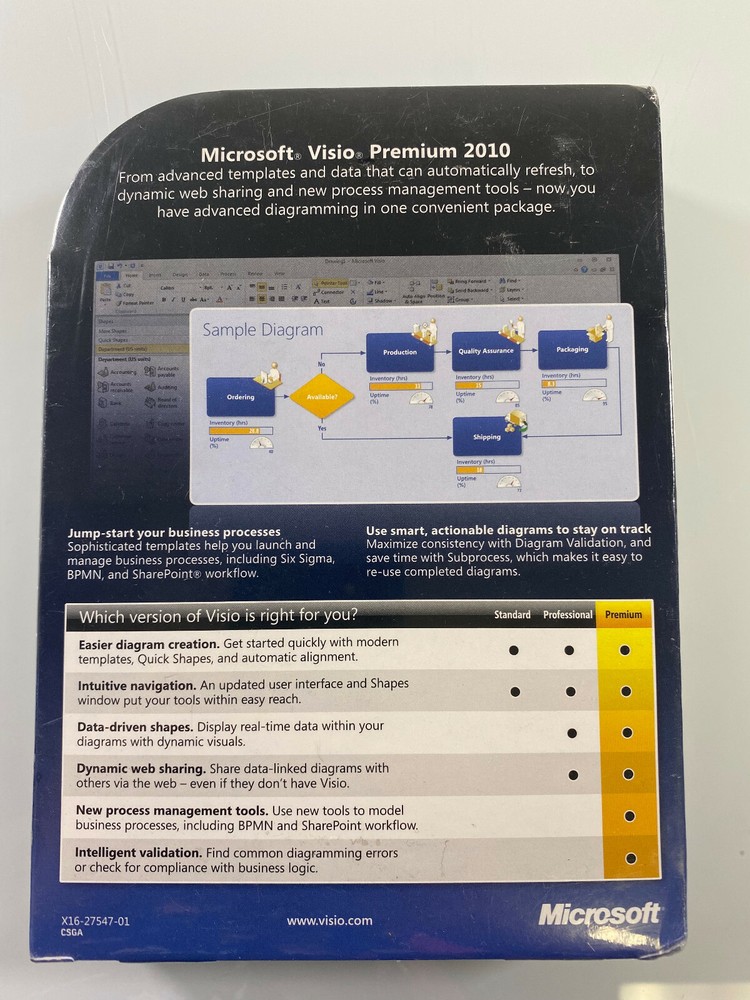 Microsoft Visio Premium 2010 For Windows Operating System 32/64 bit