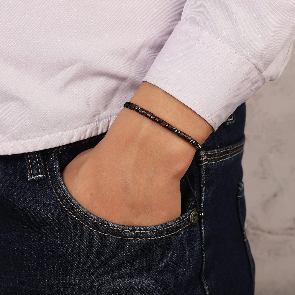 Morse Code Wristband, Best Bitches Bracelet with Adjustable String, Inspirationa