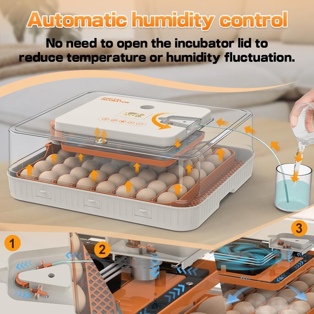 New Automatic Egg Incubators 56 Egg Turning Egg Hatching Temp & Humidity Control