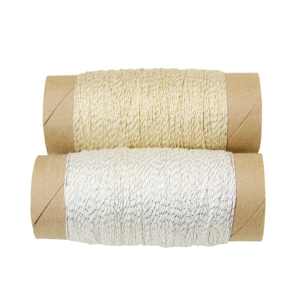 Mercerized Cotton Crochet Thread J&P Coats Metallic Gold Silver Solid Red White