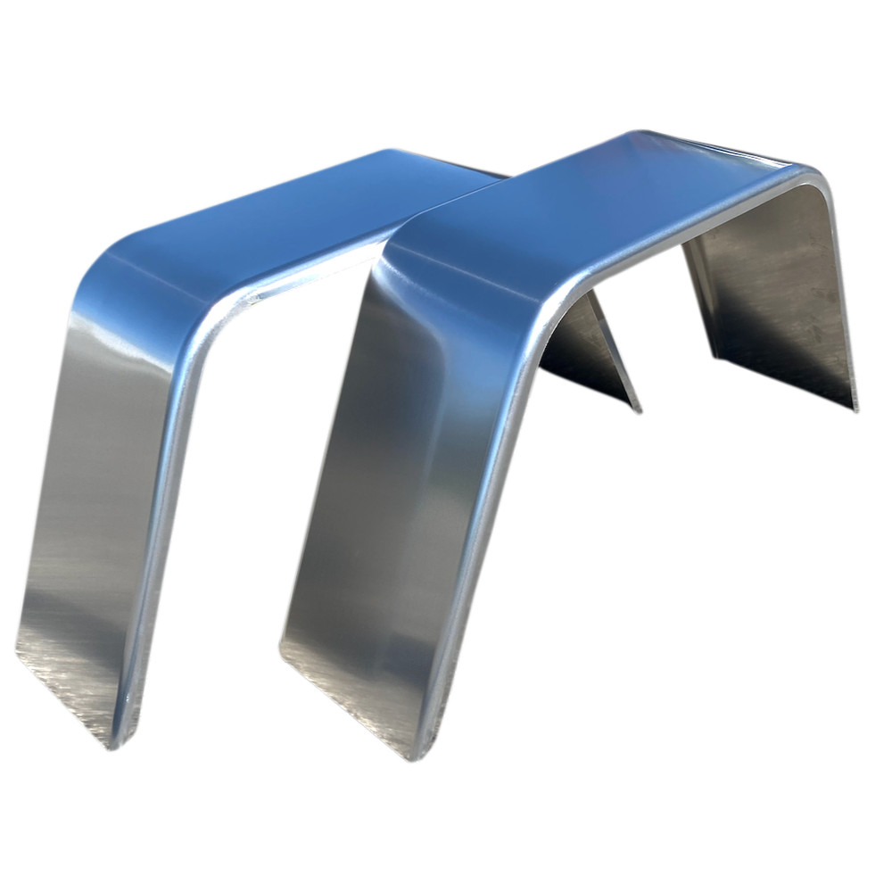 2-Pack Aluminum Smooth Flat Top Trailer Fender - 10" X 36" X 18" - 14 Gauge