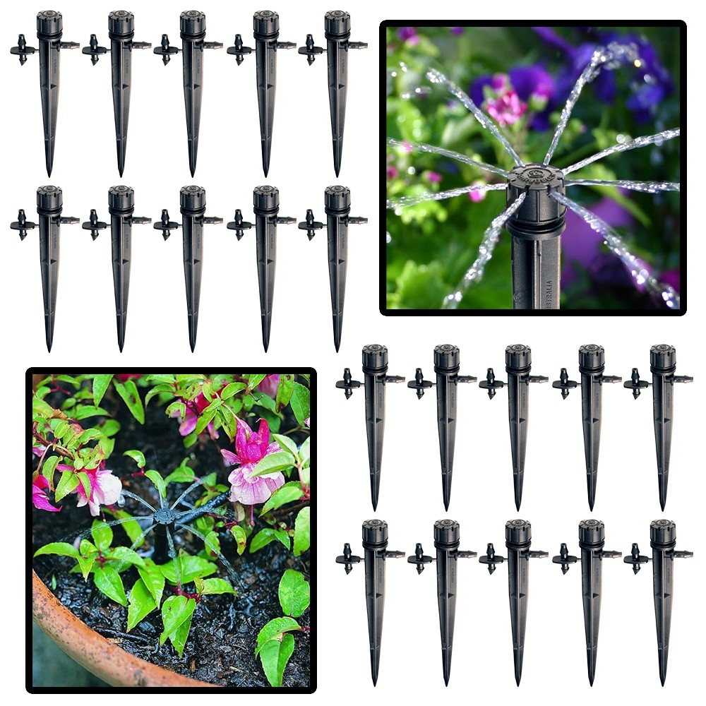 (20) Antelco Shrubbler 360° Degree Adjustable Drip Irrigation Spike Flow Control