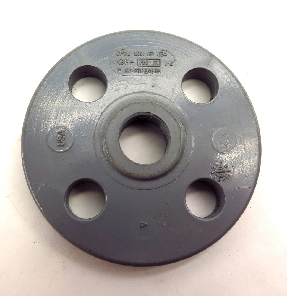 +GF+ Schedule SCH 80 Threaded Solid Flange 1/2" CPVC (7)