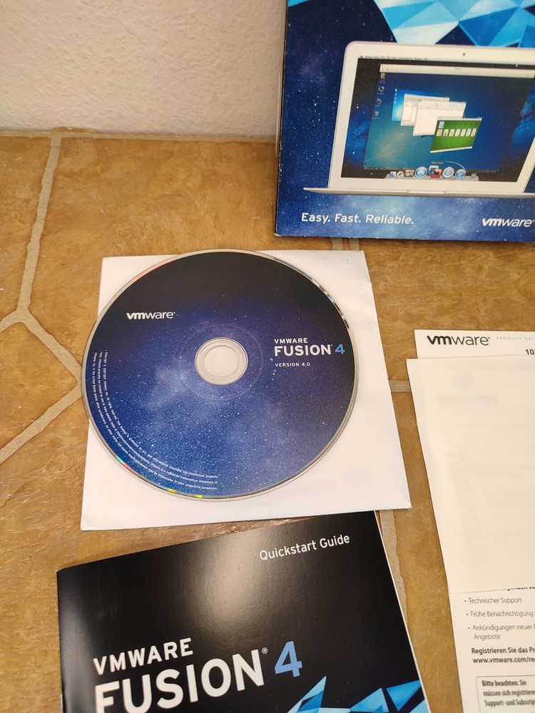 VMware Fusion 4 NIOB (?) Complete Box Set w/ Code Old Version Lion