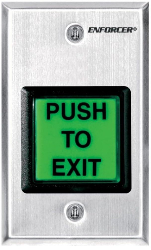 Seco-Larm SD-7202GC-PEQ Square Illuminated Pushbutton Request-to-Exit Plate