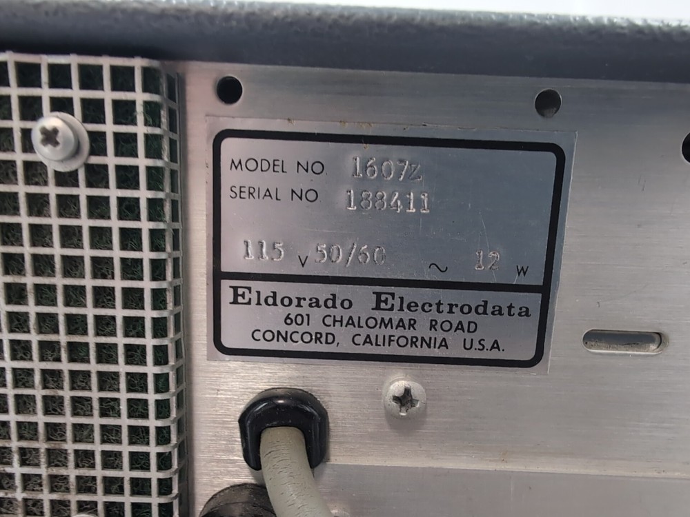 Eldorado Frequency Counter Model: 1607 *Powers On/AS-IS* - EB-18244 -