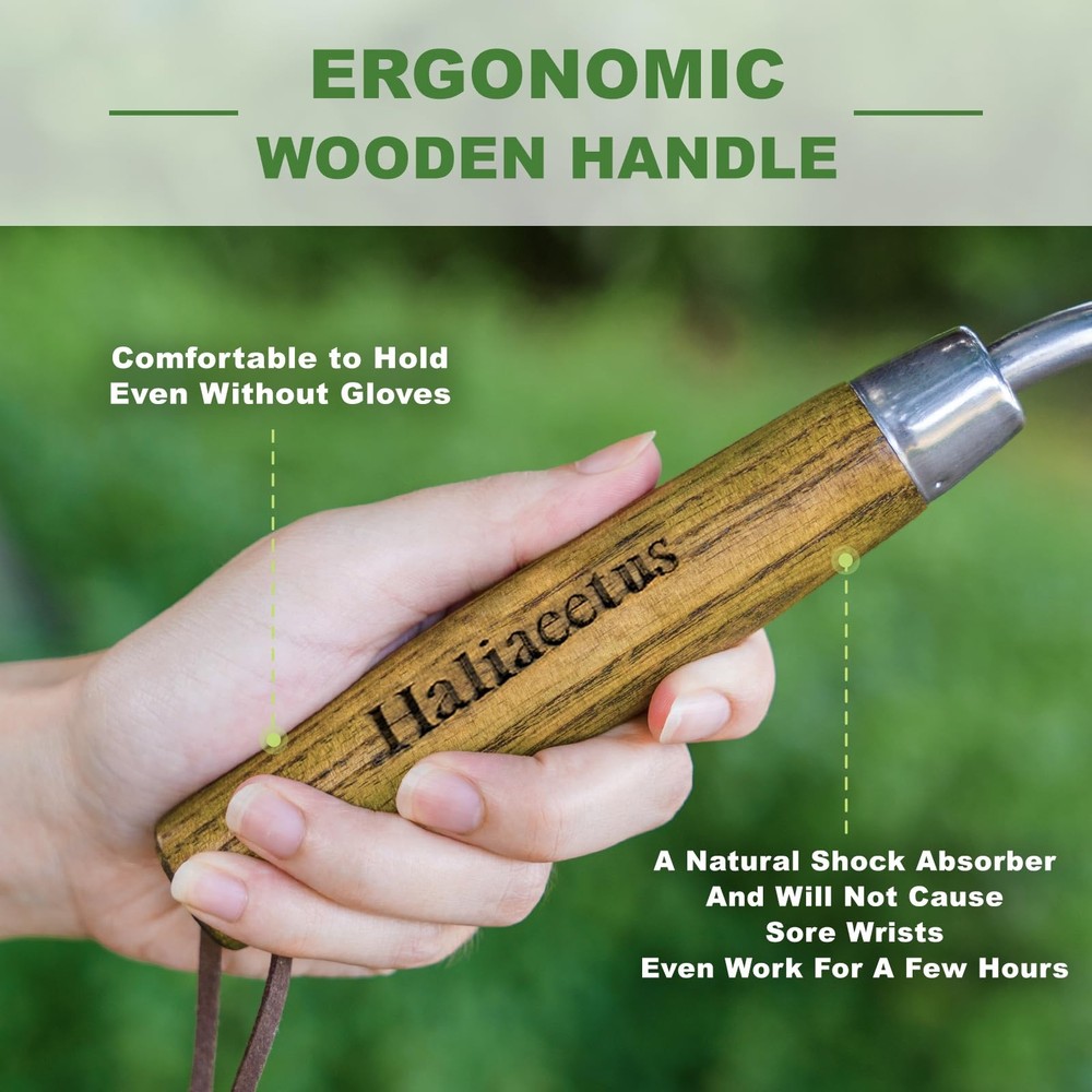 Garden Hand Fork, Hand Weeding Fork with Sharp Tine for Easy Uprooting Large ...