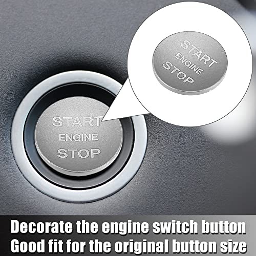 Engine Start Stop Button Cover One Click Push Start Button Trim Silver Tone
